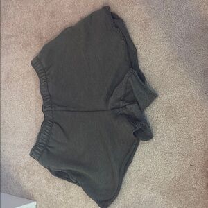 Aerie Green  Athletic Shorts with Elastic Waistband